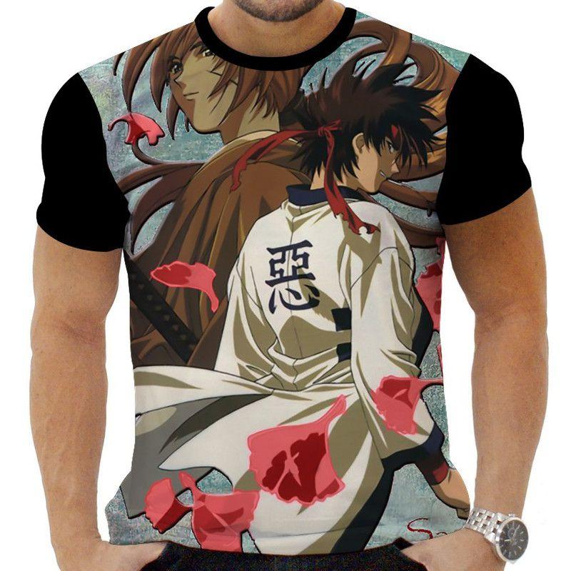 Camiseta Camisa Personalizada Anime Classico Kenshin Samurai X 18 x000D Zahir Store Camiseta Feminina Magazine Luiza